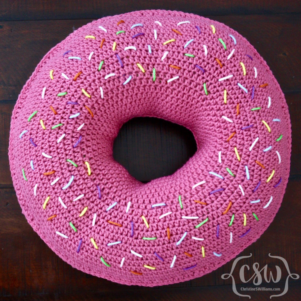 Little Doughnut Pillow Plush - Free Crochet Pattern - The Stitchin Mommy